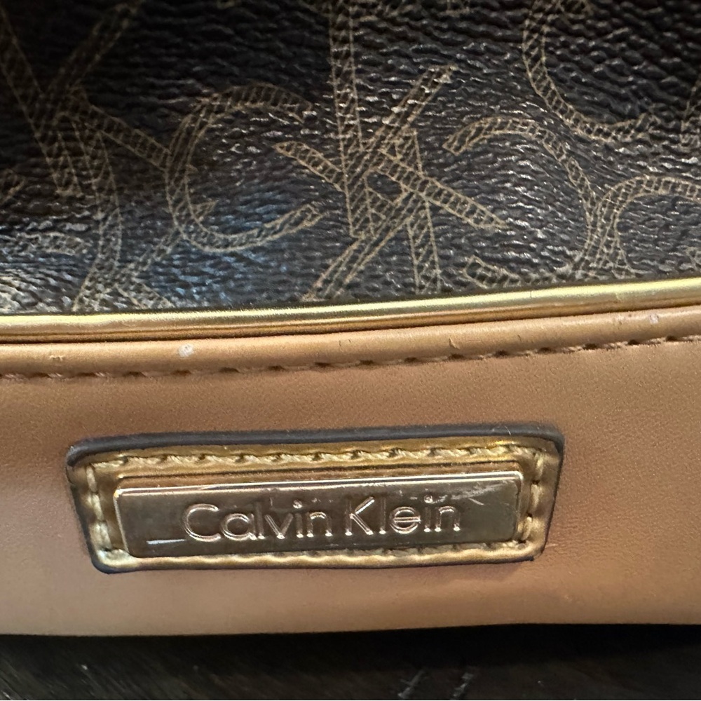 Calvin Klein Black and Tan Satchel - Picture 5 of 13